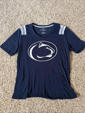 Colosseum Navy Blue Penn State Logo V‑Neck Tee